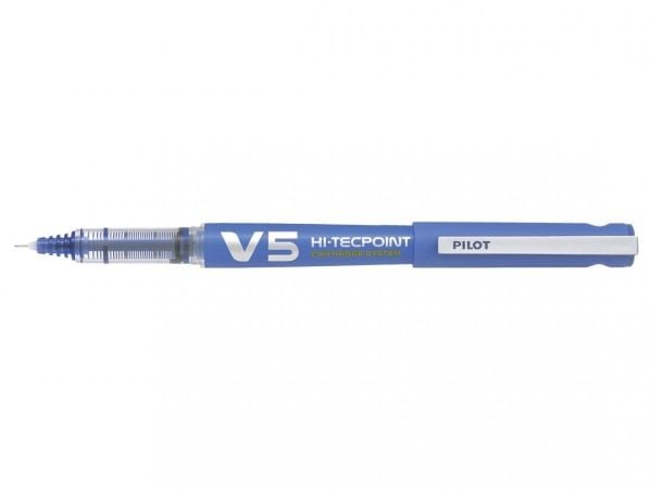 Rulpennor, PILOT V5 HI-TECPOINT, påfyllningsbar, 0,5 mm, blå, förp. 10 st Rulpennor, PILOT V5 HI-TECPOINT, påfyllningsbar, 0,5 mm, blå, förp. 10 st