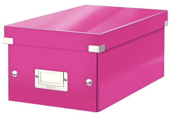 Leitz Click & Store WOW säilytyslaatikko, DVD, 84 % kierrätyskartonki, Vaaleanpunainen, Kartonki, 206 mm, 325 mm, 147 mm, 570 g