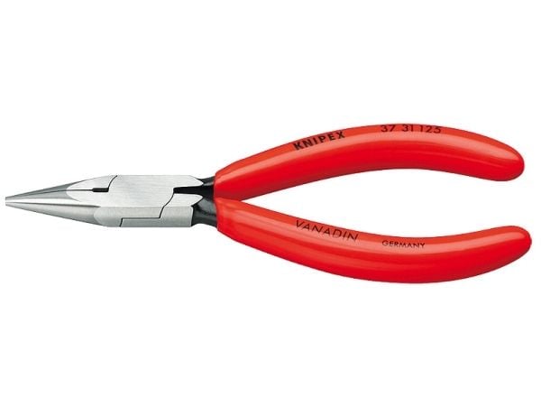 Knipex 37 31 125, Nåltänger, 1,6 mm, 2,7 cm, Stål, Plast, Röd