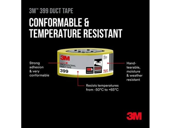 3M betongvevbånd Scotch® 399 50 m x 44 mm gul (L x B) 1 rull FT-5100-8172-0