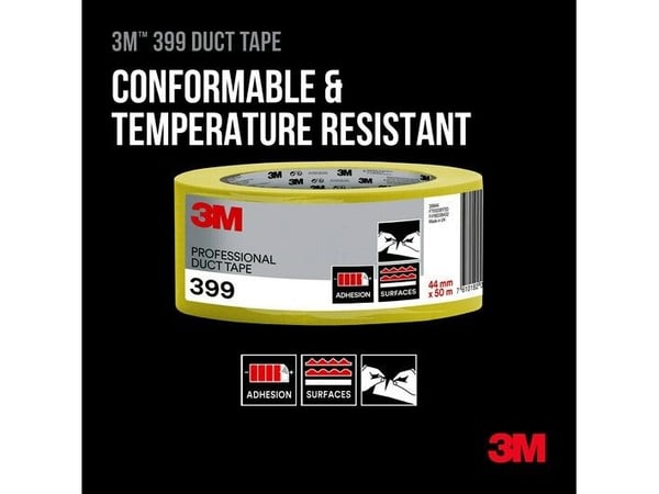 3M betongvevbånd Scotch® 399 50 m x 44 mm gul (L x B) 1 rull FT-5100-8172-0