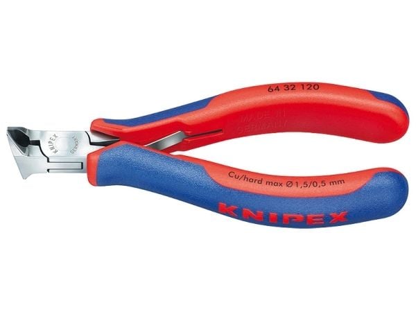 Knipex 64 32 120, Ändavbitartång, Stål, Blå, Röd, 120 mm, 92 g