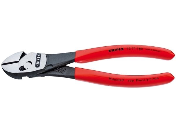 Knipex TwinForce, Avbitartång, Kromvanadinstål, Plast, Röd, 180 mm, 255 g
