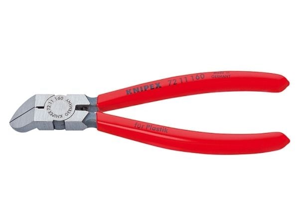 Knipex 72 11 160, Diagonal tang, Kromvanadiumstål, Plast, Rød, 160 mm, 156 g