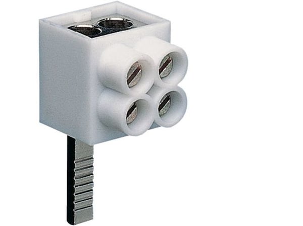 Hager KF82A, Piikkiliitin, Suora, Naaras, Valkoinen, 16 mm², 10 mm²