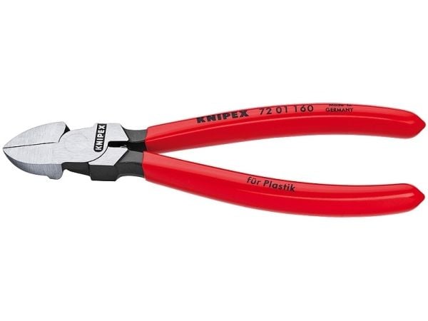 Knipex 72 01 160, Avbitartång, Kromvanadinstål, Plast, Röd, 160 mm, 164 g