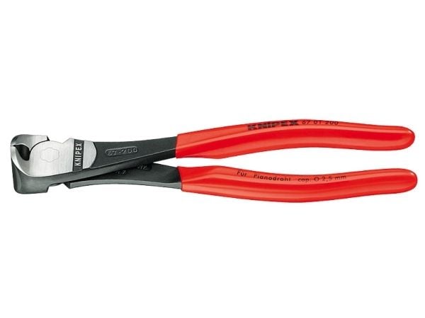 Knipex 67 01 140, Avnypa, Kromvanadinstål, Plast, Röd, 140 mm, 152 g