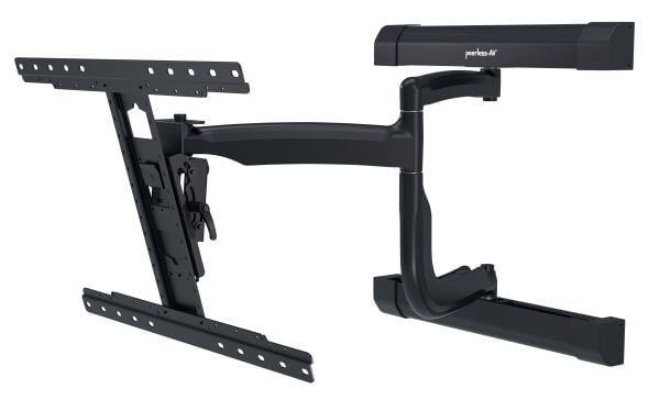 Peerless Universal Full-Motion Plus Wall Mount SA761PU - Asennussarja (seinäkiinnike) - litteälle paneelille - epoksihartsi - kiiltävä musta - näyt...