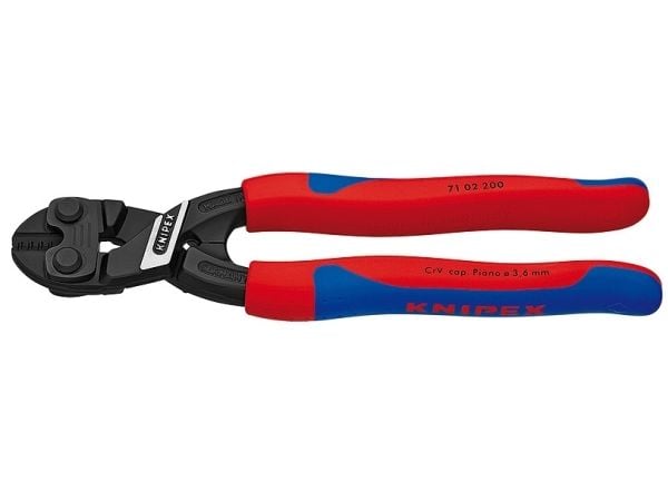 Knipex CoBolt, bultsax, krom-vanadiumstål, plast, blå, röd, 20 cm, 372 g