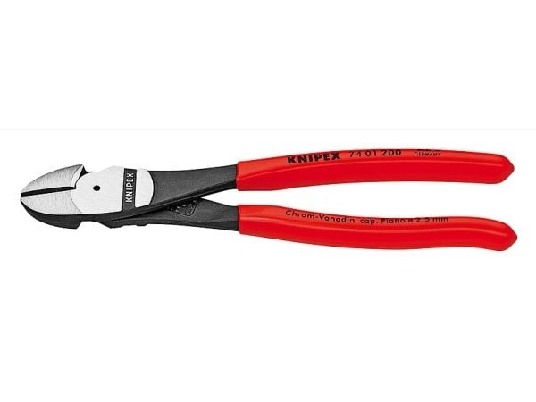 Knipex 74 01 160, Diagonal tang, Kromvanadiumstål, Plast, Rød, 160 mm, 178 g