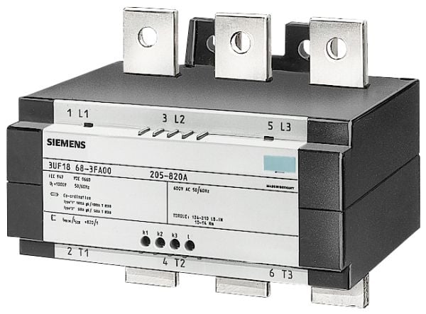 Siemens 3UF1868-3GA00 Virtamuuntaja 3-vaiheinen Ensisijainen virta: 820 A Toissijainen virta: 1 A Ruuvikiinnitys 1 kpl