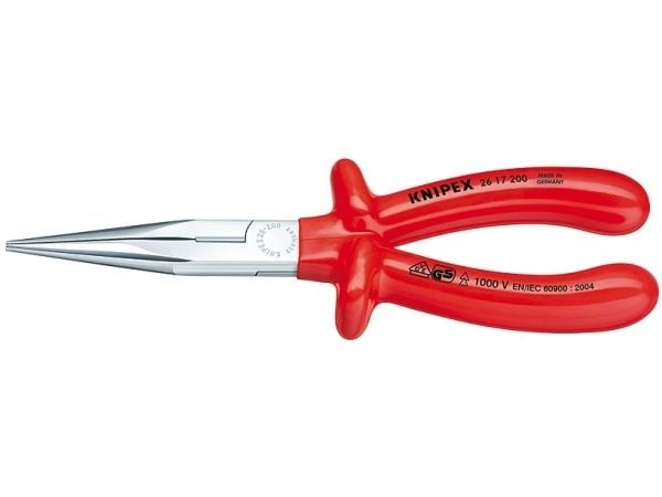 Knipex 26 17 200, Endekuttende tang, Kromvanadiumstål, Plast, Rød, 200 mm, 212 g