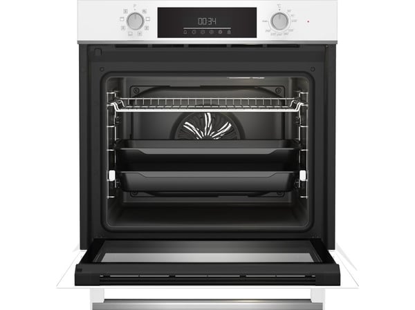 Beko BBIM14300WMS - Ovn - med dampfunksjon - innebygd - fordypning - bredde: 56 cm - dybde: 55 cm - høyde: 59 cm - med selvrens - Klasse A - hvit