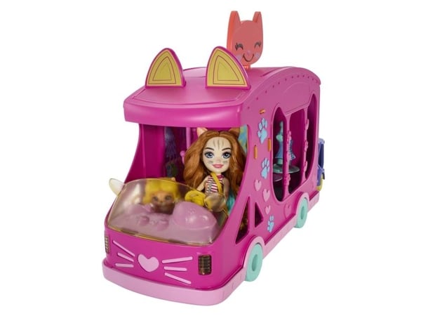 Mattel Enchantimals Mobilne studio mody + lalka Kotek (HPB34)