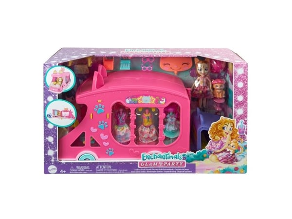 Mattel Enchantimals Mobilne studio mody + lalka Kotek (HPB34)