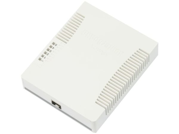 MikroTik RB260GS - Switch - Administrerad - 1 x 10/100/1000 (PoE) + 4 x 10/100/1000 + 1 x SFP - skrivbordsmodell