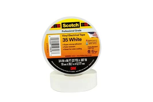 3M 7100240608, 1 stykker, Hvit, PVC, 600 V, Blister, 20 m