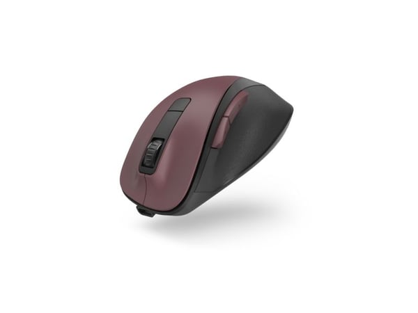Hama MW-500 Recharge, Oikeakätinen, Optinen, Langaton RF, 1600 DPI, Musta, Burgundi