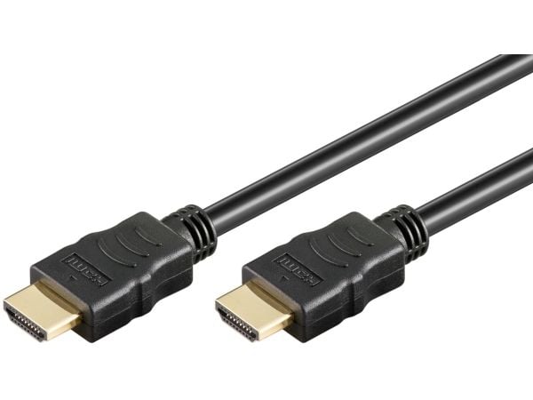 Goobay 61150, 1 m, HDMI Type A (Standard), HDMI Type A (Standard), 3D, 10,2 Gbit/sek., Svart