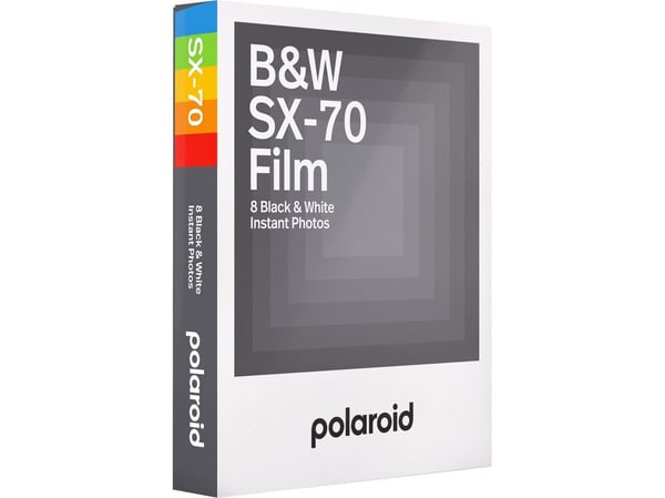 Polaroid – Mustavalkoinen pikakuvafilmi (instant film) – SX-70 – ASA 160 – 8 kuvaa