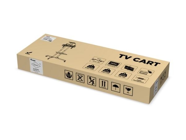 Equip 650603, 50 kg, 94 cm (37"), 177,8 cm (70"), 600 x 400 mm, höjdjustering, Svart