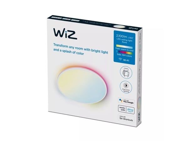 WiZ Rune loftslampe, 21 W, Intelligent loftslys, Hvid, LED, Metal, Ikke-udskiftelig pære(r), 2700 K