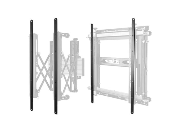 B-TECH BT7564 - Monteringskomponent (2 x gränssnitt adapterarmar) - för platt panel - svart - monteringsgränssnitt: 600 x 400 mm