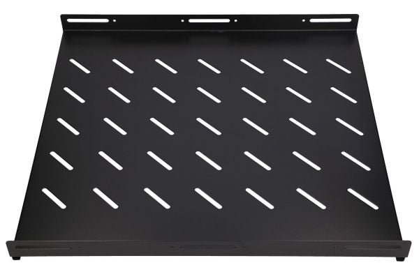 Extralink - Hylla för rack - fast - svart - 1U - 19"