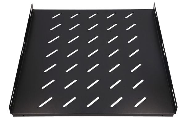 Extralink - Hylla för rack - fast - svart - 1U - 19"