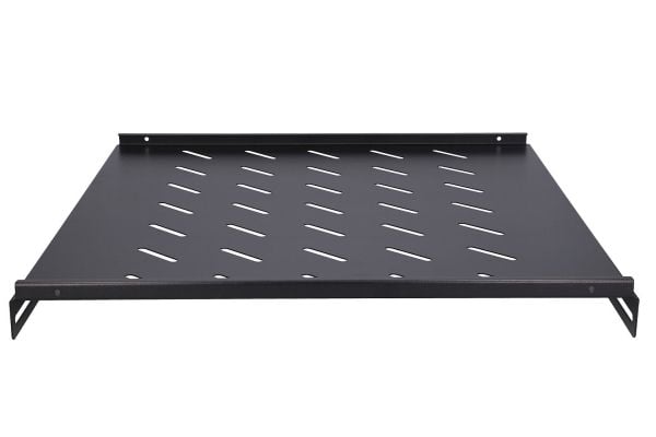 Extralink - Hylla för rack - fast - svart - 1U - 19"