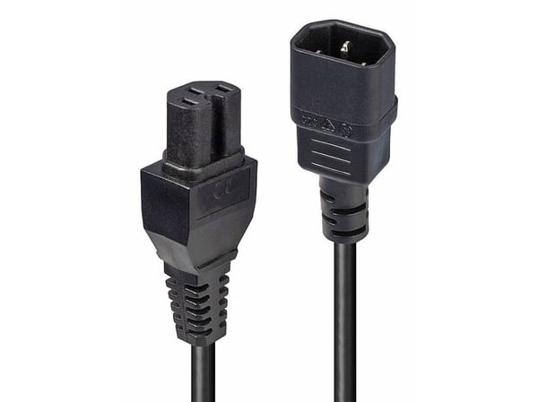 Lindy Lindy 30314 Virtakaapeli IEC C14 - IEC C15 lämpöä kestävä jatkojohto - 2m Lindy Lindy 30314 Virtakaapeli IEC C14 - IEC C15 lämpöä kestävä jatkojohto - 2m