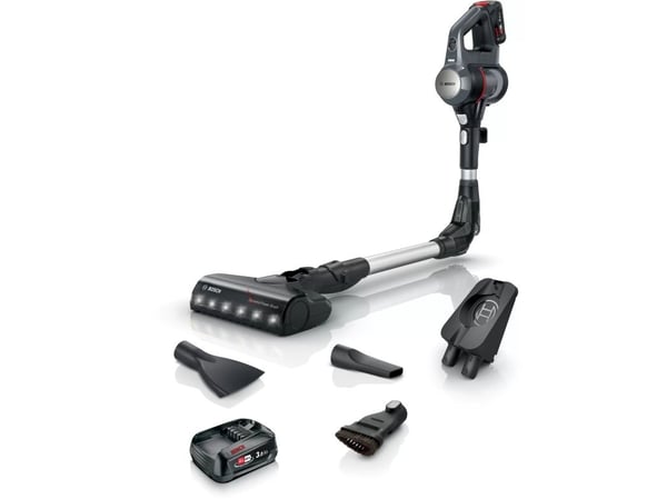 Bosch Unlimited 7 BBS712A - Støvsuger - pinne/håndholdt (2-i-1) - uten pose - uten kabel - antrasitt - 2 batterier, inkludert lader
