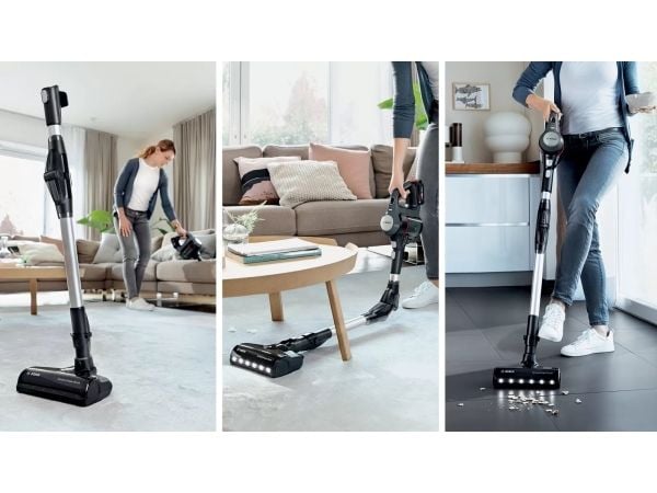 Bosch Unlimited 7 BBS712A - Støvsuger - pinne/håndholdt (2-i-1) - uten pose - uten kabel - antrasitt - 2 batterier, inkludert lader
