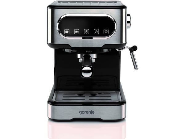 Gorenje 737434, Espressomaskin, 1,5 l, Svart, Rustfritt stål