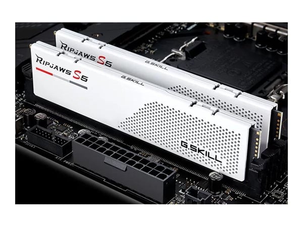 G.Skill Ripjaws S5 - DDR5 - sats - 64 GB: 2 x 32 GB - DIMM 288-pin - 5600 MT/s / PC5-44800 - CL36 - 1.25 V - ej buffrad - icke ECC - matt vit