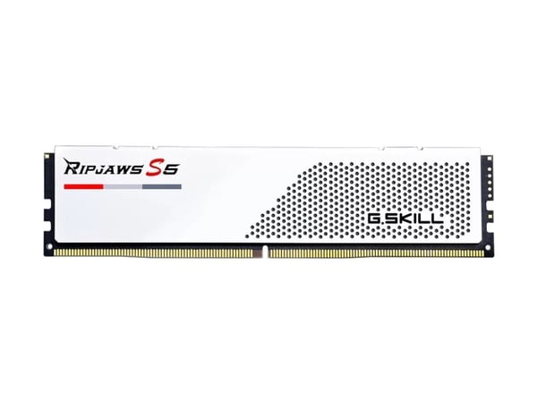 G.Skill Ripjaws S5 - DDR5 - sats - 64 GB: 2 x 32 GB - DIMM 288-pin - 5600 MT/s / PC5-44800 - CL36 - 1.25 V - ej buffrad - icke ECC - matt vit