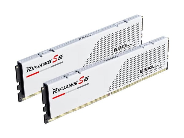 G.Skill Ripjaws S5 - DDR5 - sats - 64 GB: 2 x 32 GB - DIMM 288-pin - 5600 MT/s / PC5-44800 - CL36 - 1.25 V - ej buffrad - icke ECC - matt vit