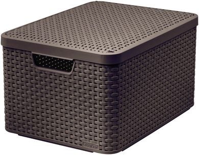 Curver Style L, Lager kurv, Brun, Rattan (vifte), Monokromatisk, Baderom, Soverom, Stue, 445 mm