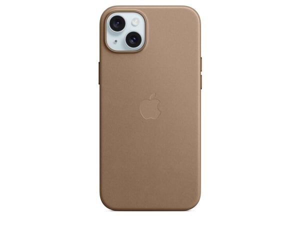 Apple - Beskyttende deksel for mobiltelefon - MagSafe-samsvar - mikrotvill, FineWoven - musegrått - for iPhone 15 Plus