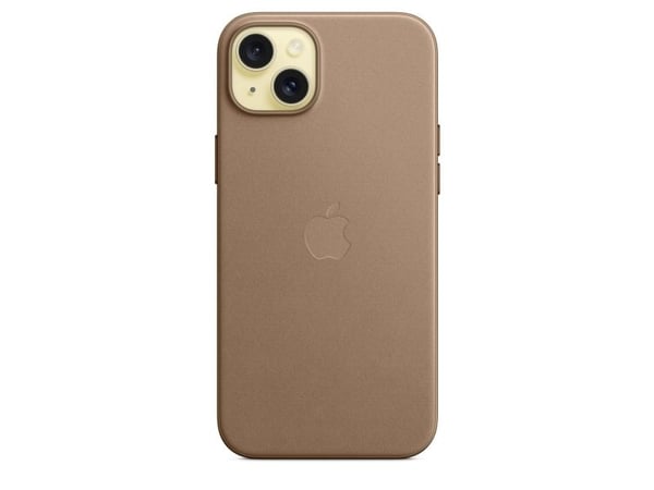 Apple - Beskyttende deksel for mobiltelefon - MagSafe-samsvar - mikrotvill, FineWoven - musegrått - for iPhone 15 Plus