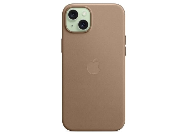 Apple - Beskyttende deksel for mobiltelefon - MagSafe-samsvar - mikrotvill, FineWoven - musegrått - for iPhone 15 Plus