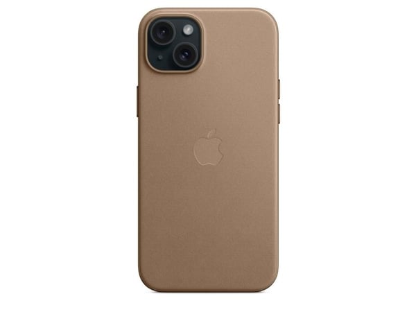 Apple - Beskyttende deksel for mobiltelefon - MagSafe-samsvar - mikrotvill, FineWoven - musegrått - for iPhone 15 Plus