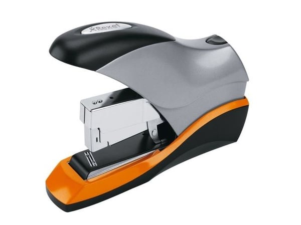 Rexel Optima 70 - Häftapparat - kraftig - 70 ark - 24/6, No.16 - plast, metall - silver/svart/orange