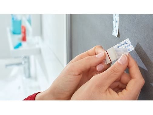 TESA 59785-00000, inomhus, Handdukskrok, Rostfritt stål, Vit, Plast, Rostfritt stål, Självhäftande remsa, 3 kg