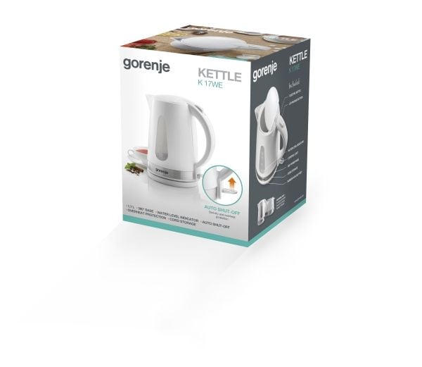 Gorenje K17WE - Vattenkokare - 1.7 liter - 2.2 kW - vit