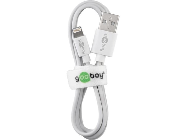 Goobay 72909, 3 m, Lightning, USB A, Hankontakt, Hankontakt, Vit