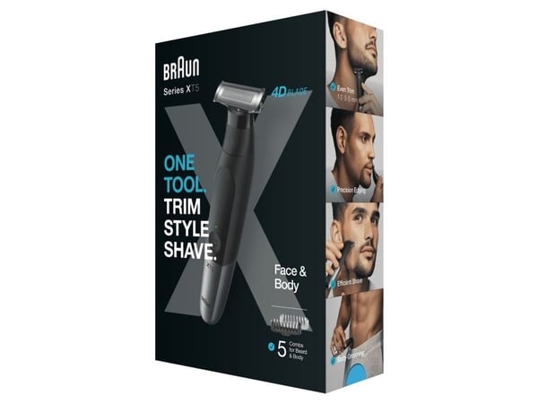 Braun XT5100, Pestävä, Akku, Musta, Harmaa