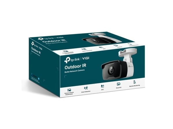 TP-Link VIGI C340I 4MM, IP-sikkerhetskamera, Utendørs, Koblet med ledninger (ikke trådløs), Tak/vegg/stang, Sort, Hvit, Kule (form)