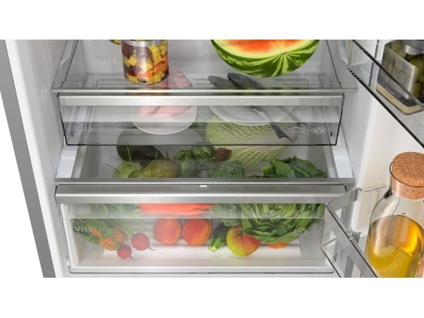 Bosch Serie | 6 KGN49LBCF - Kjøleskap/fryser - bunnfryser - bredde: 70 cm - dybde: 66.7 cm - høyde: 203 cm - 440 liter - Klasse C - svart