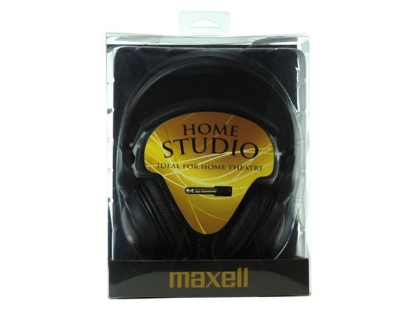 Maxell Home Studio, Koblet med ledninger (ikke trådløs), Musikk, Hodetelefoner, Svart